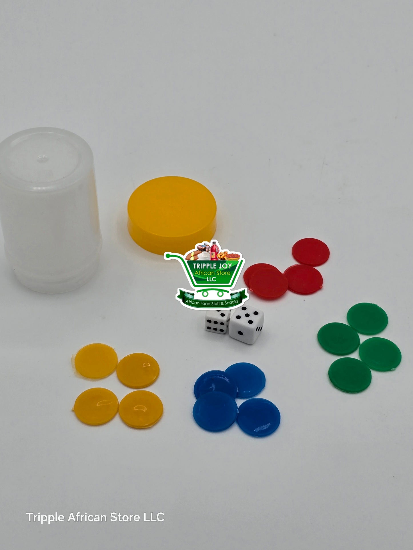 Ludo board game with 2 dices and seeds