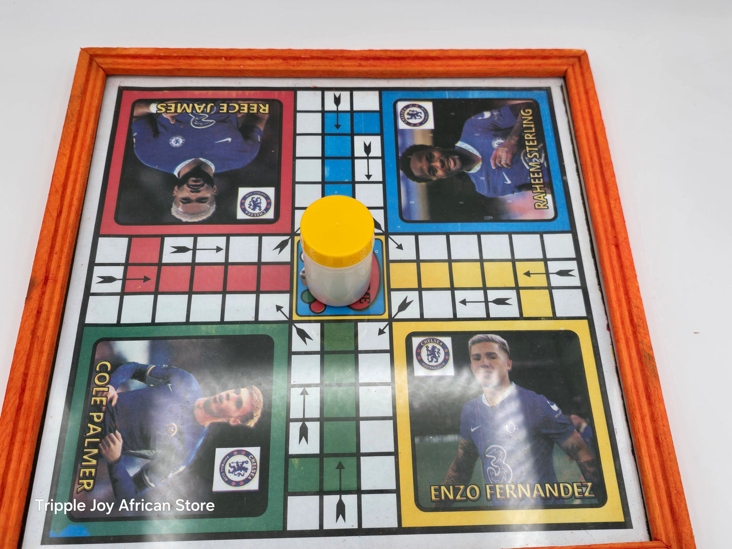 Ludo board game with 2 dices and seeds