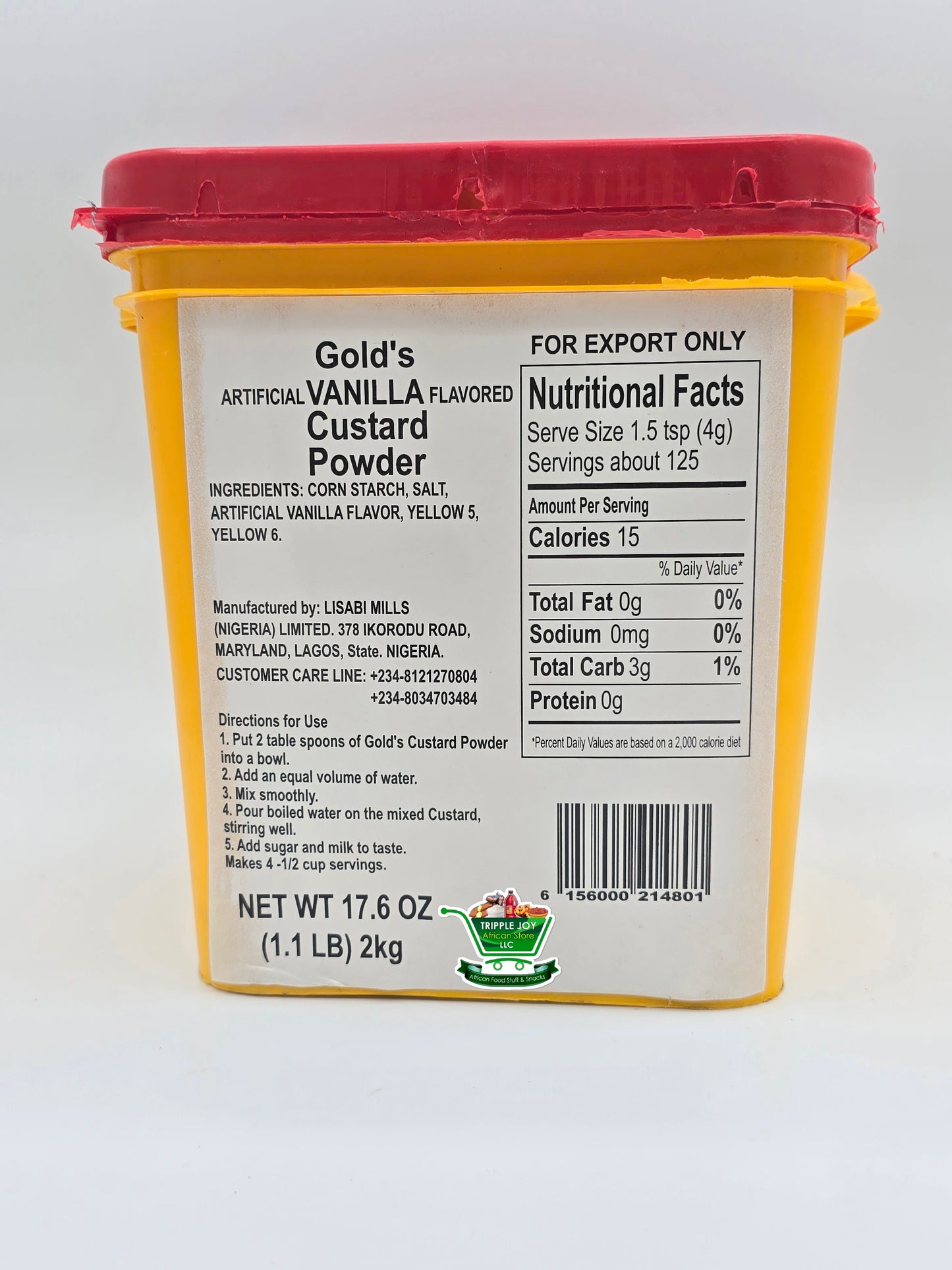 Gold’s vanilla custard powder 2kg