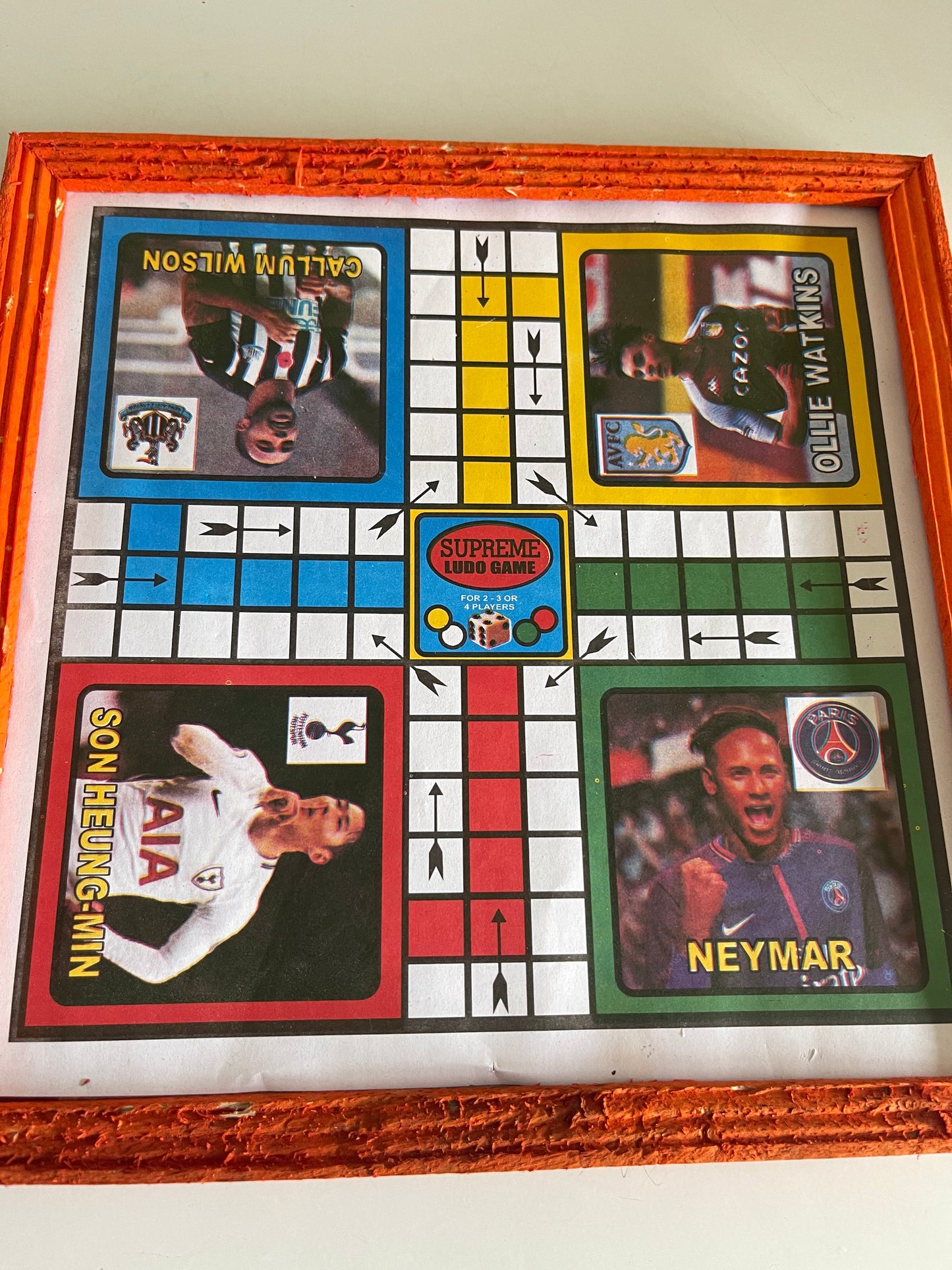 Ludo board game with 2 dices and seeds
