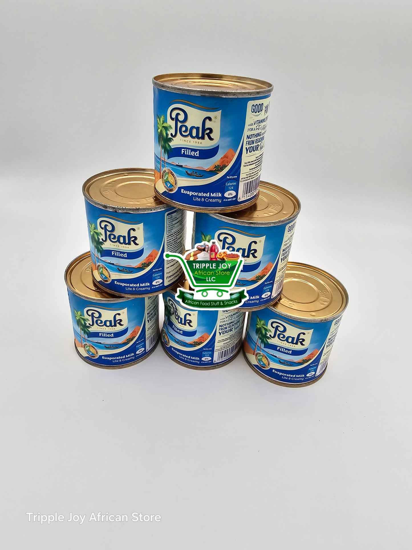 Full cream evaporated peak milk
