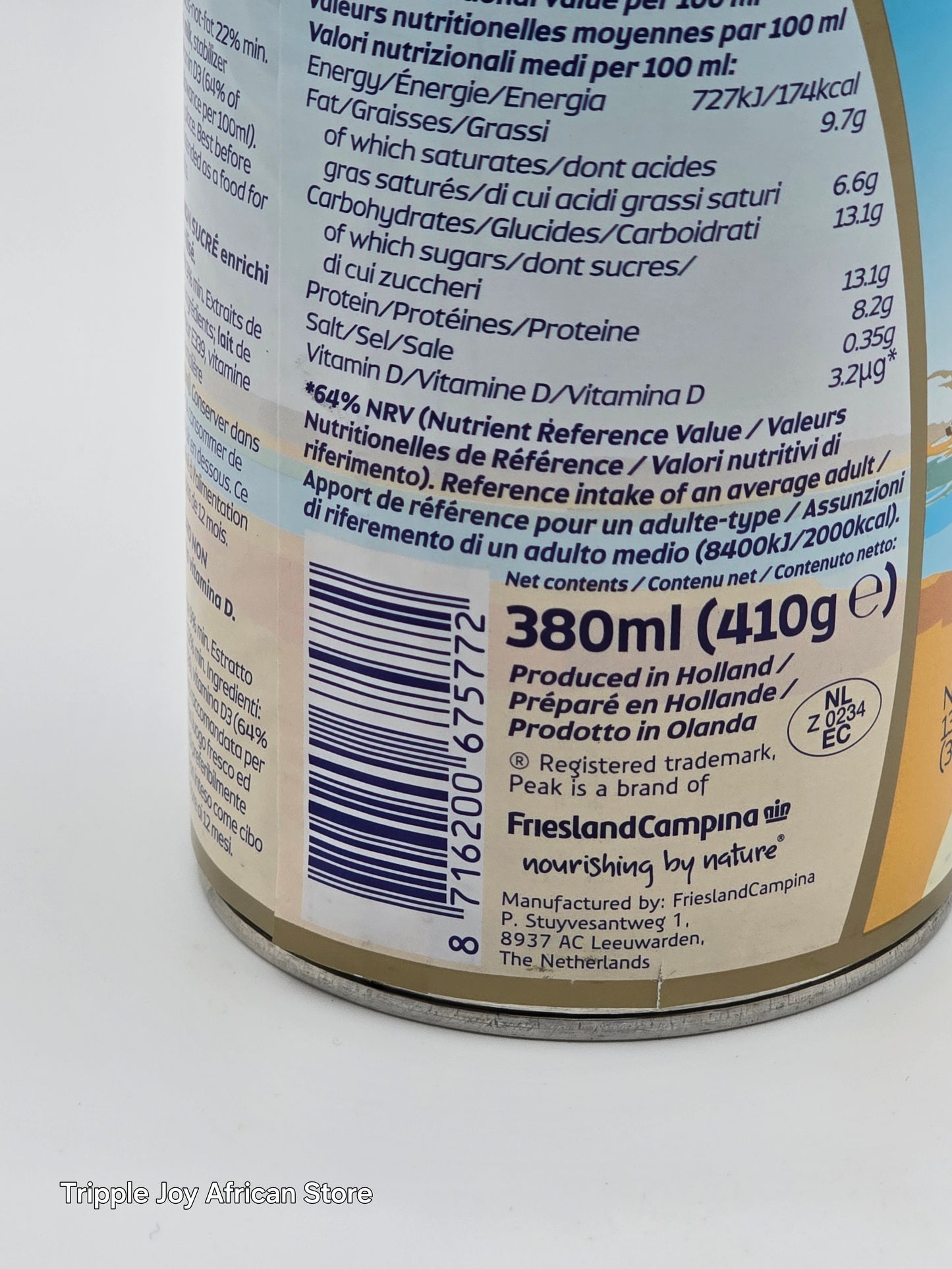 Evaporated peak milk 13oz( 380ml)