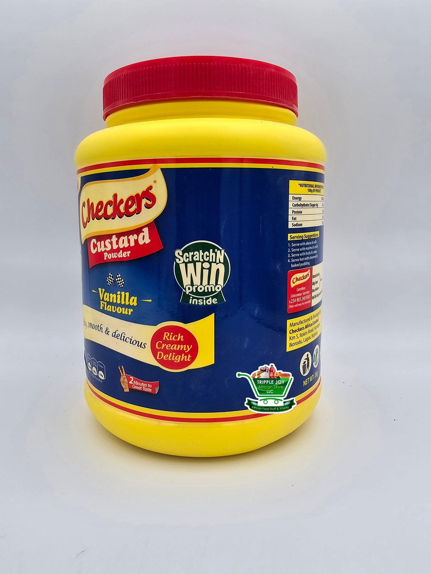 Checkers vanilla flavor custard
