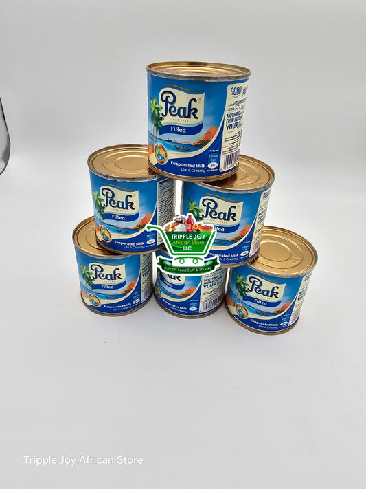 Full cream evaporated peak milk